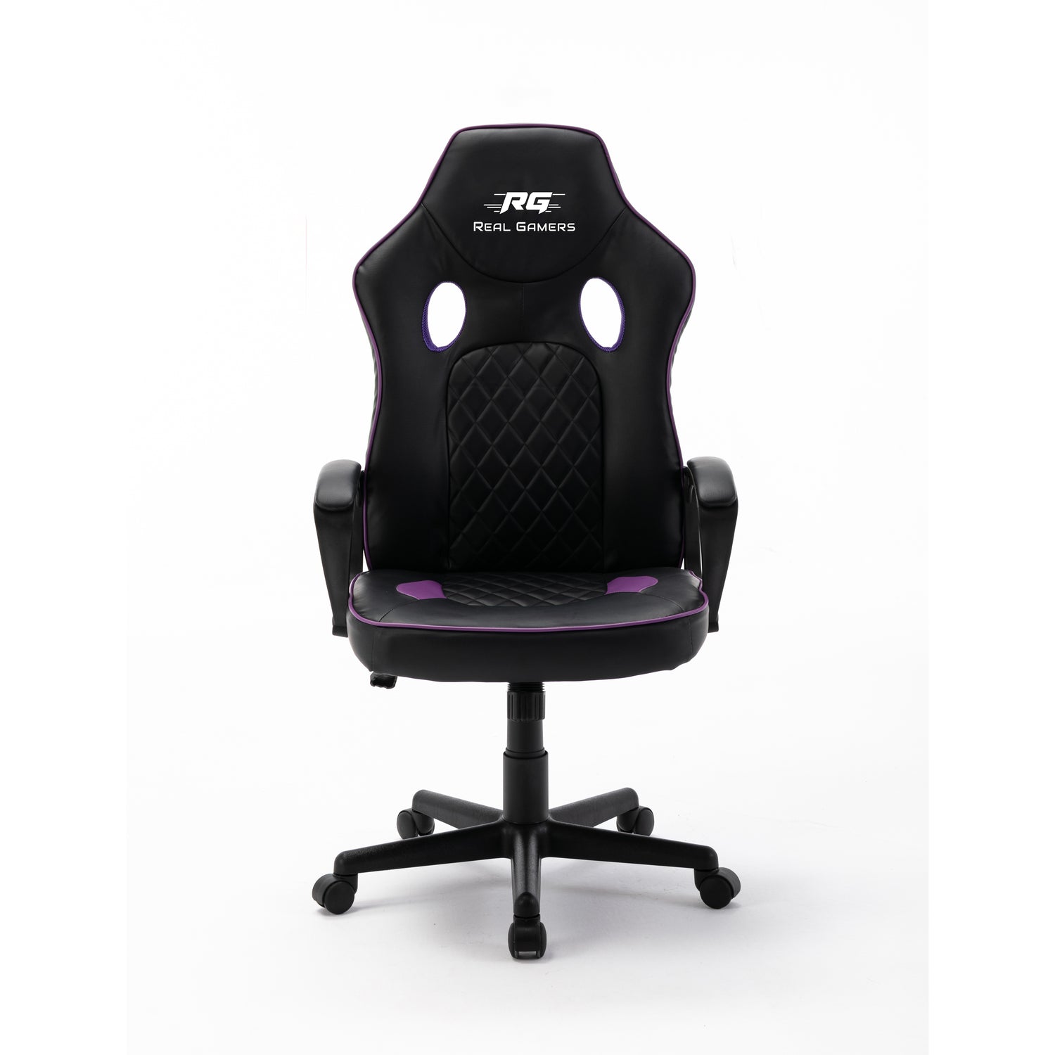 Hioshop Real Gamers Basic gamestoel zwart, paars.