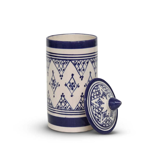 Safaary - Marokkaanse Voorraadpot Blauw Zerbia Ø 11 x 24cm