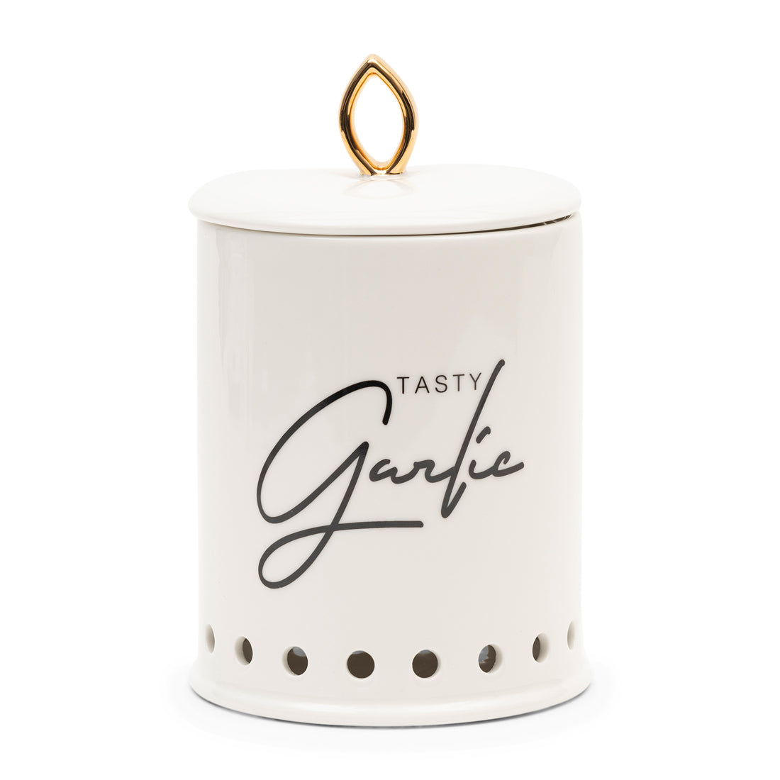 Riviera Maison Tasty Garlic Storage Jar -  13.5x13.5x19.5 cm