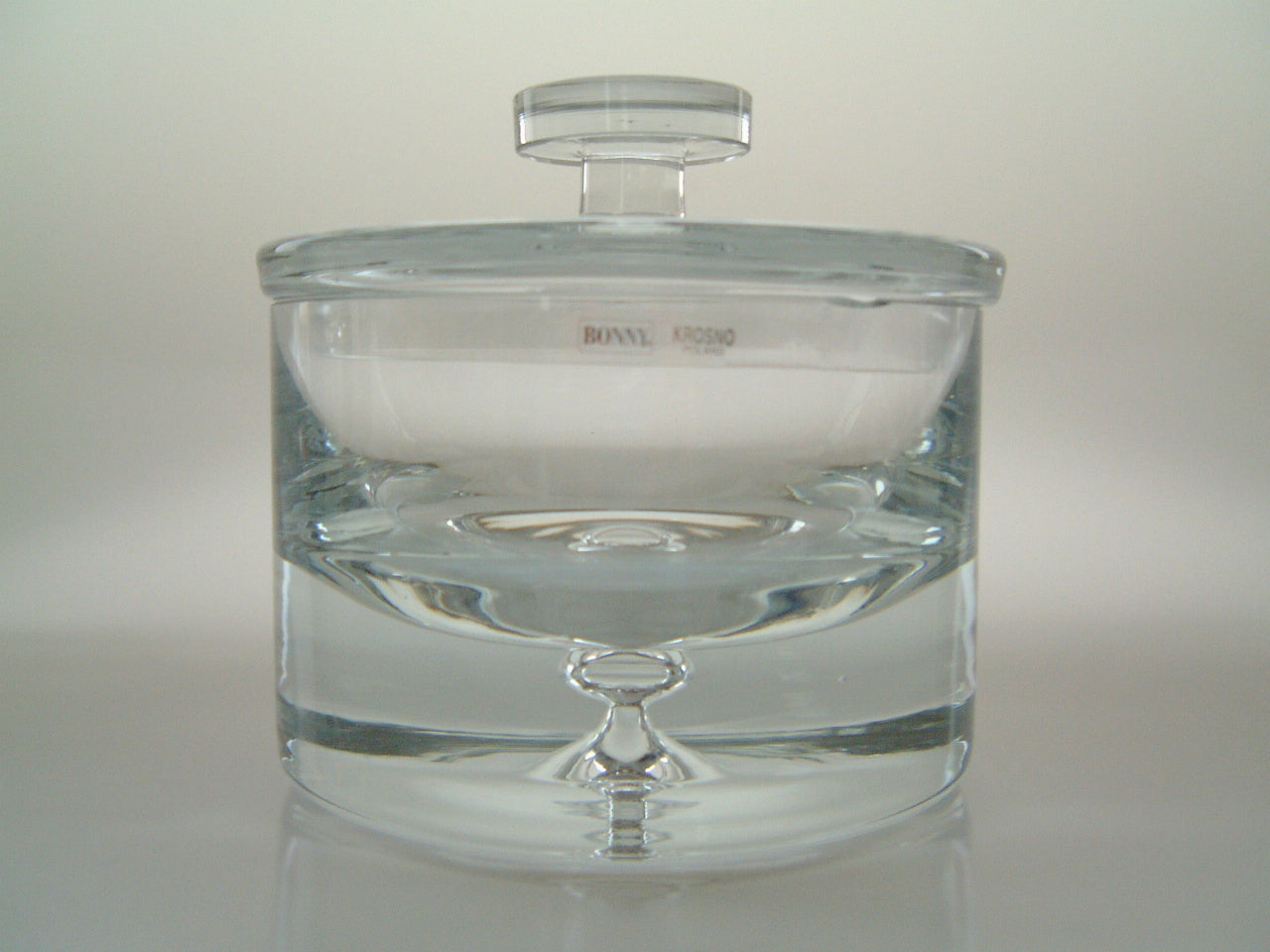 Bonny snoeppot - koekdoos glas - Ø16cm - hoogte 12cm - mondgeblazen