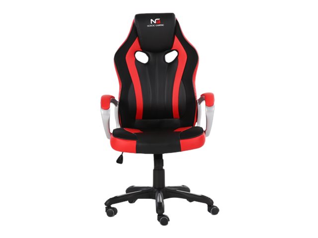 Hioshop Nordic Gaming Challenger gamestoel zwart en rood.