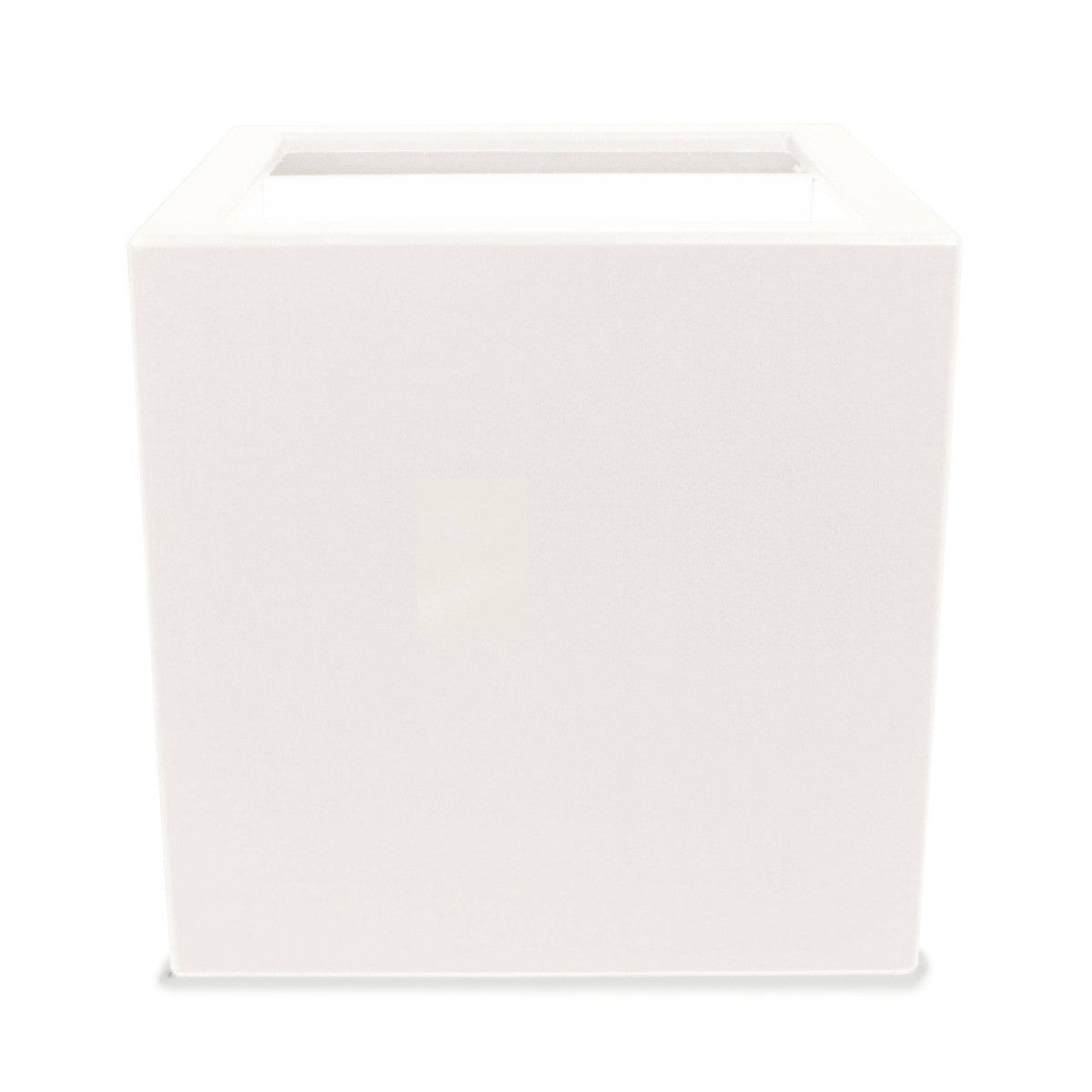 Polyester plantenbak 60x60x60 cm zuiver wit