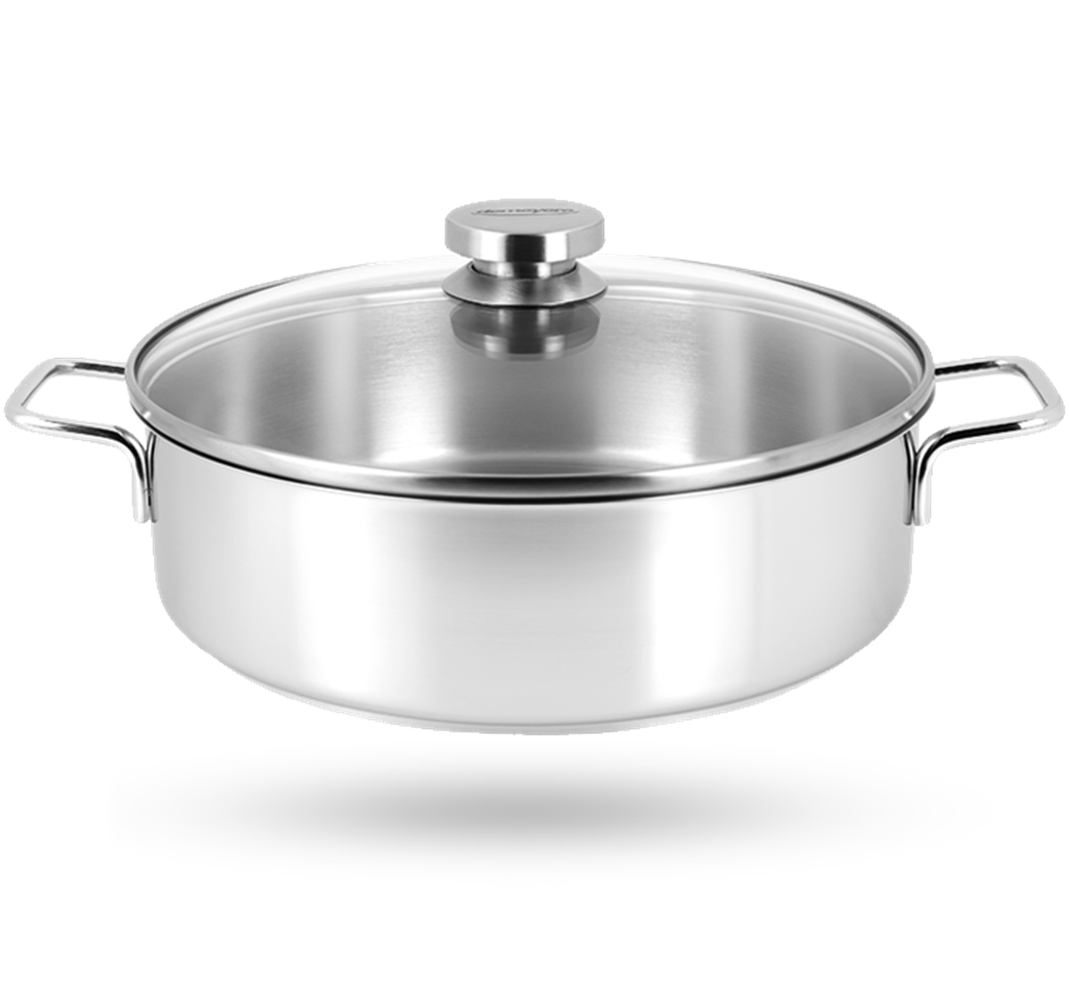 Demeyere Apollo lage kookpan met glasdeksel - 24 cm