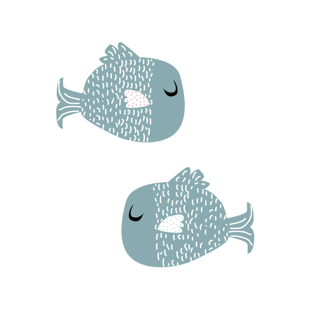 Muurstickers schattige visjes