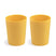 Kave Home - Bekers Epiphany set van 2 van siliconen in mosterdgeel