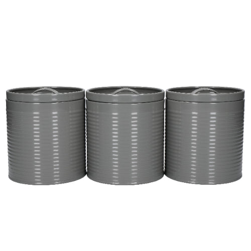 KitchenCraft - Voorraadbussen, Set van 3 Stuks, 1 L, Grijs - KitchenCr