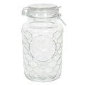 Clayre & Eef Voorraadpot  1900 ml Glas Rond Honingraat Voorraadbus