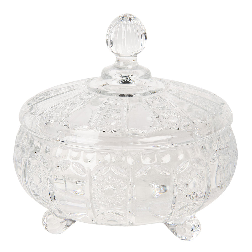 Clayre & Eef Glazen potje  Ø 17x17 cm Glas Rond Potje