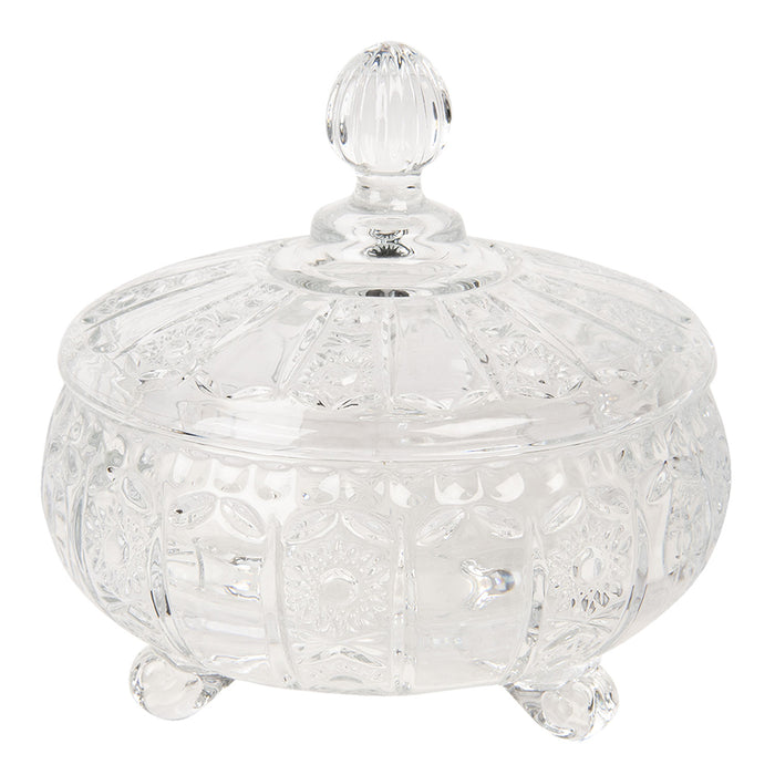 Clayre & Eef Glazen potje  Ø 17x17 cm Glas Rond Potje