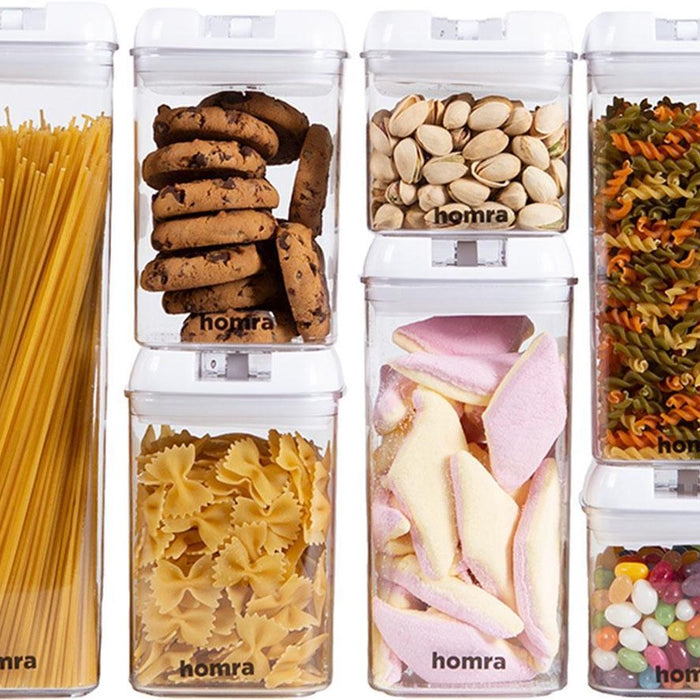 Homra Freshbox Wit - set van 7 voorraadpotten