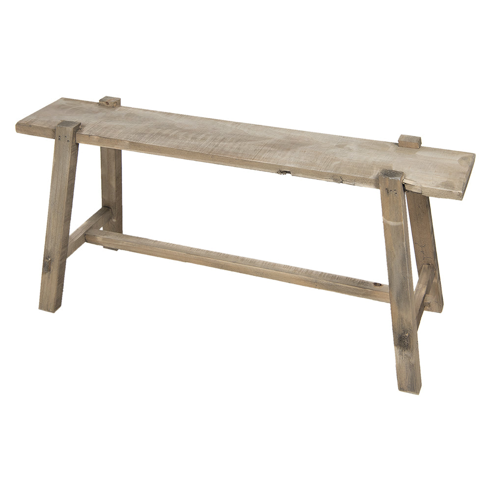 Clayre & Eef Plantenbankje 78x30x35 cm Bruin Hout Rechthoek Mini Bank