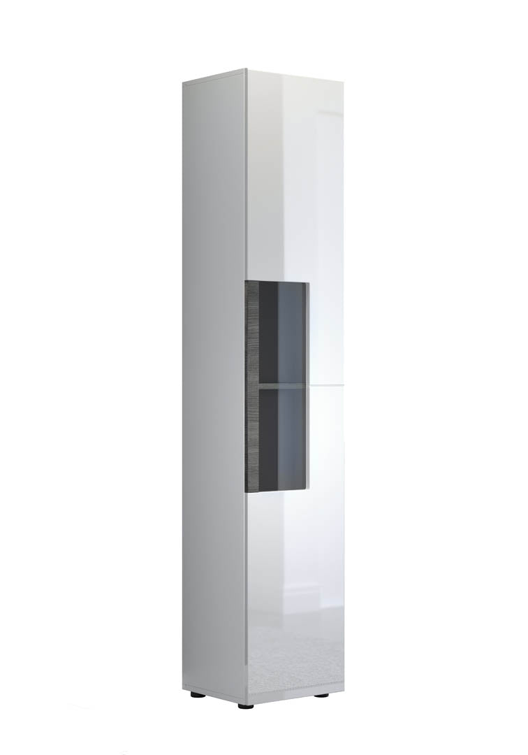 Hioshop Daily badkamerkast 1 deur, wit hoogglans.