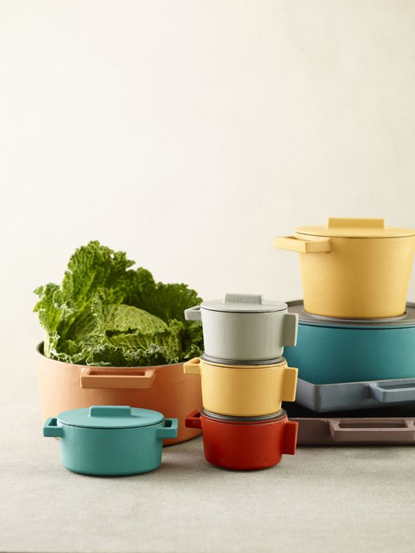 Braadpan Geel 13 cm x 10 cm incl deksel - Sambonet