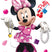 Disney muursticker Minnie Mouse roze - 65 x 85 cm - 600185