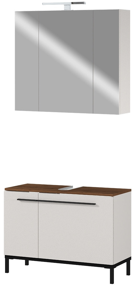Germania Yonkers Badmeubel Set Een Cashmere | Walnoot