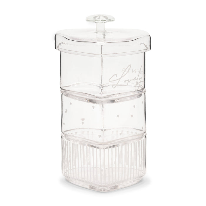 Riviera Maison Lovely Ingredients Triple Jar -  14.5x15.5x23.5 cm