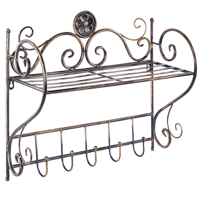 Beliani - OSORNO - Badkamer plank - Zwart - IJzer