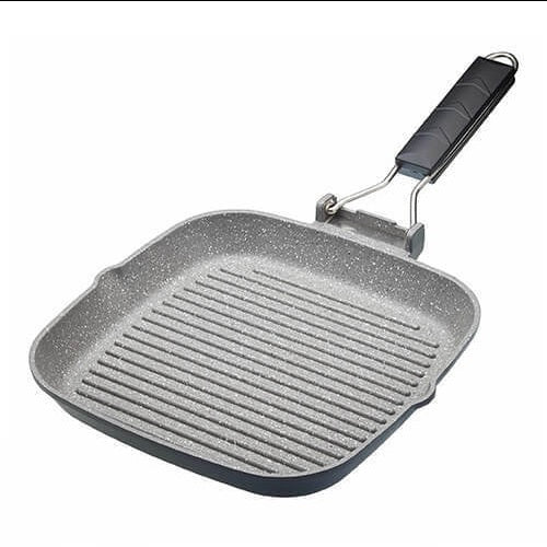 Gietaluminium Grillpan 24cm - Opvouwbaar Handvat - MasterClass