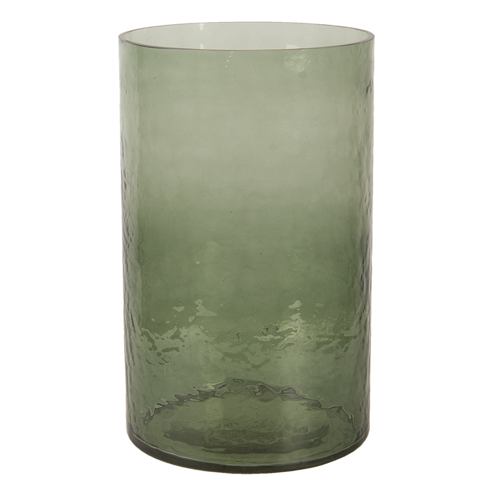 Clayre & Eef Windlicht Ø 15x25 cm Groen Glas