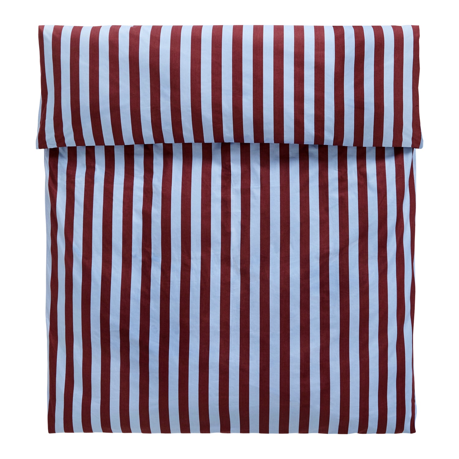 HAY Été Dekbedovertrek 140 x 220 cm - Bordeaux / Sky Blue