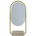 Angui spiegel goud tafelspiegel ovaal