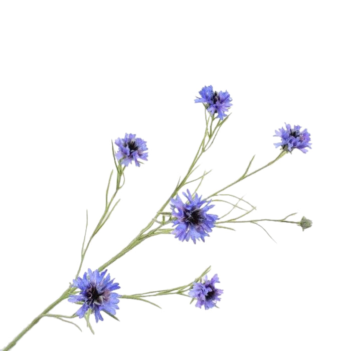 Silk-ka Kunstbloem-Zijden Bloem-Korenbloem Zijde Blauw 92 cm