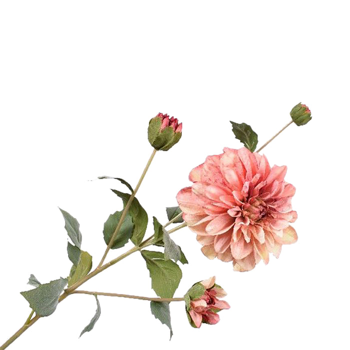 Silk-ka Kunstbloem-Zijden Bloem Dahlia Zijde Roze 80 cm