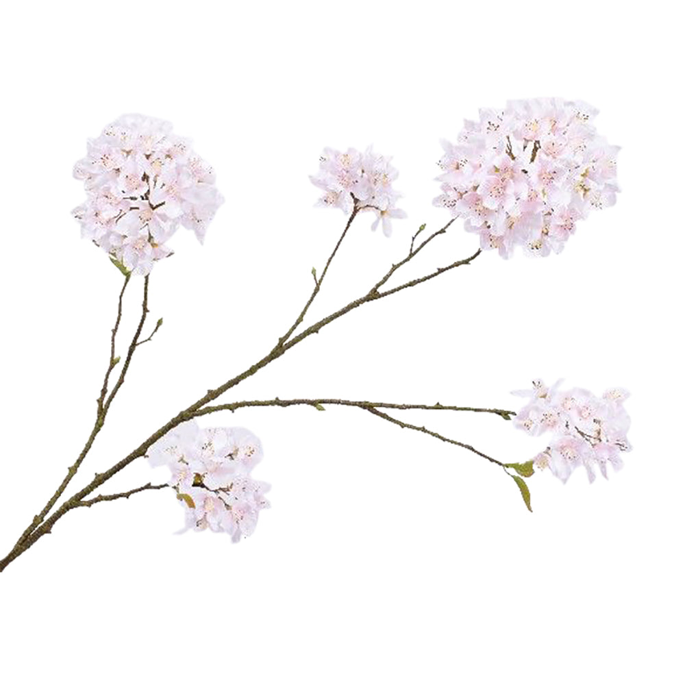 Silk-ka Kunstbloem-Zijden Bloem-Bloesem Zijde Wit-Roze 112 cm