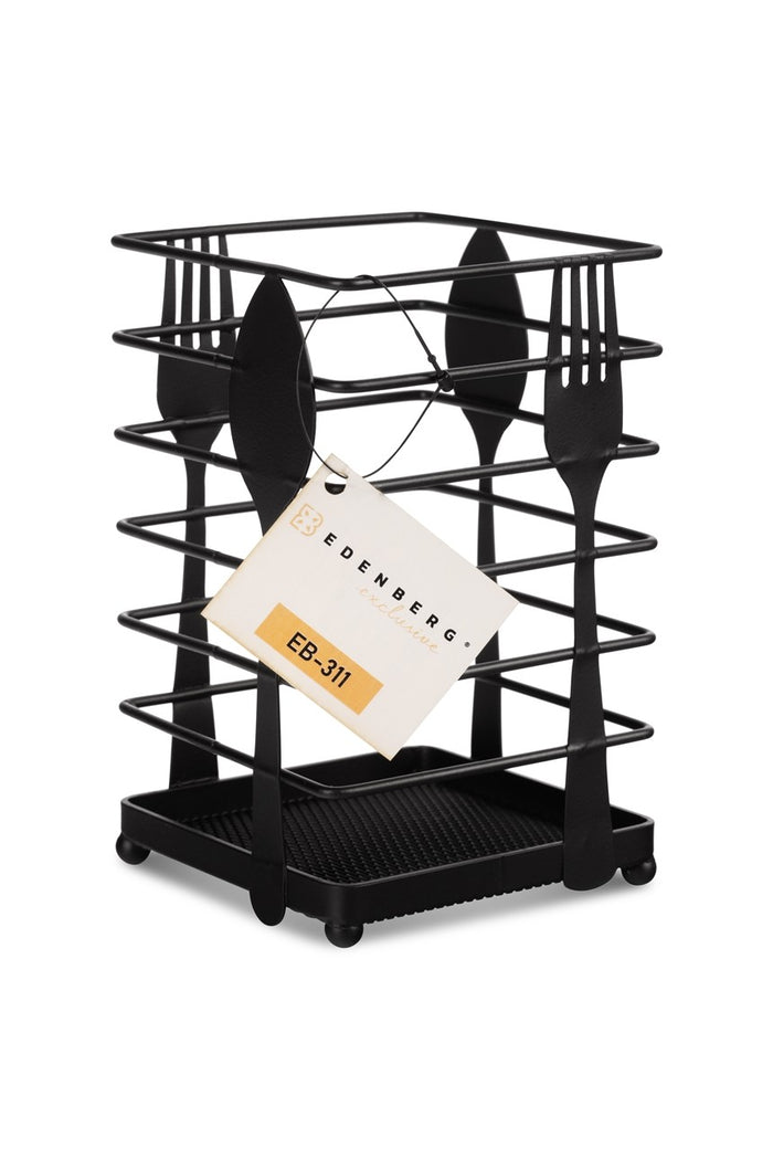 Edenberg Exclusive Line - Industriële Bestekbak - Bestekhouder Zwart -