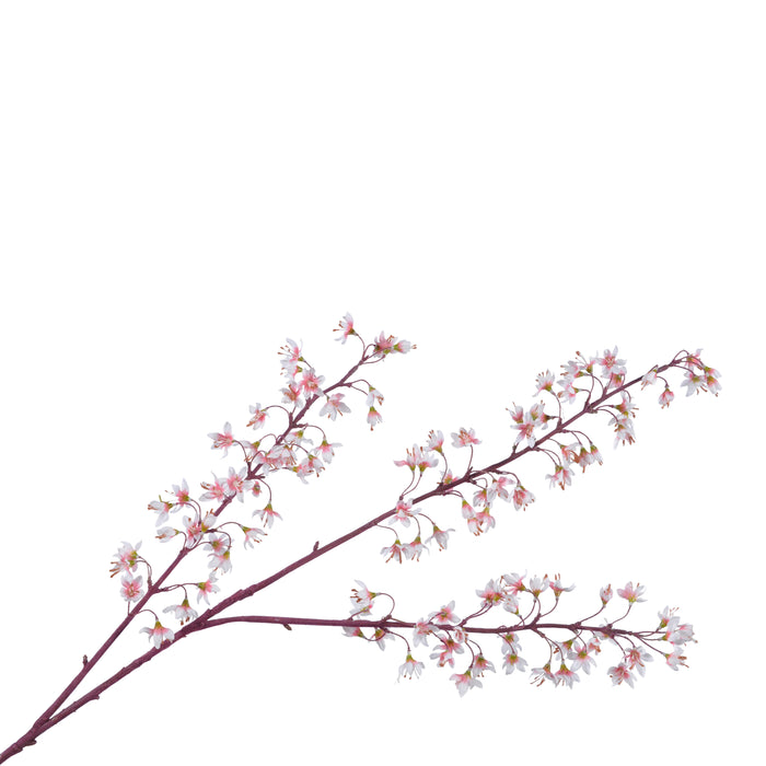 Silk-ka Kunstbloem Bloesem Tak Roze-Wit 114 cm
