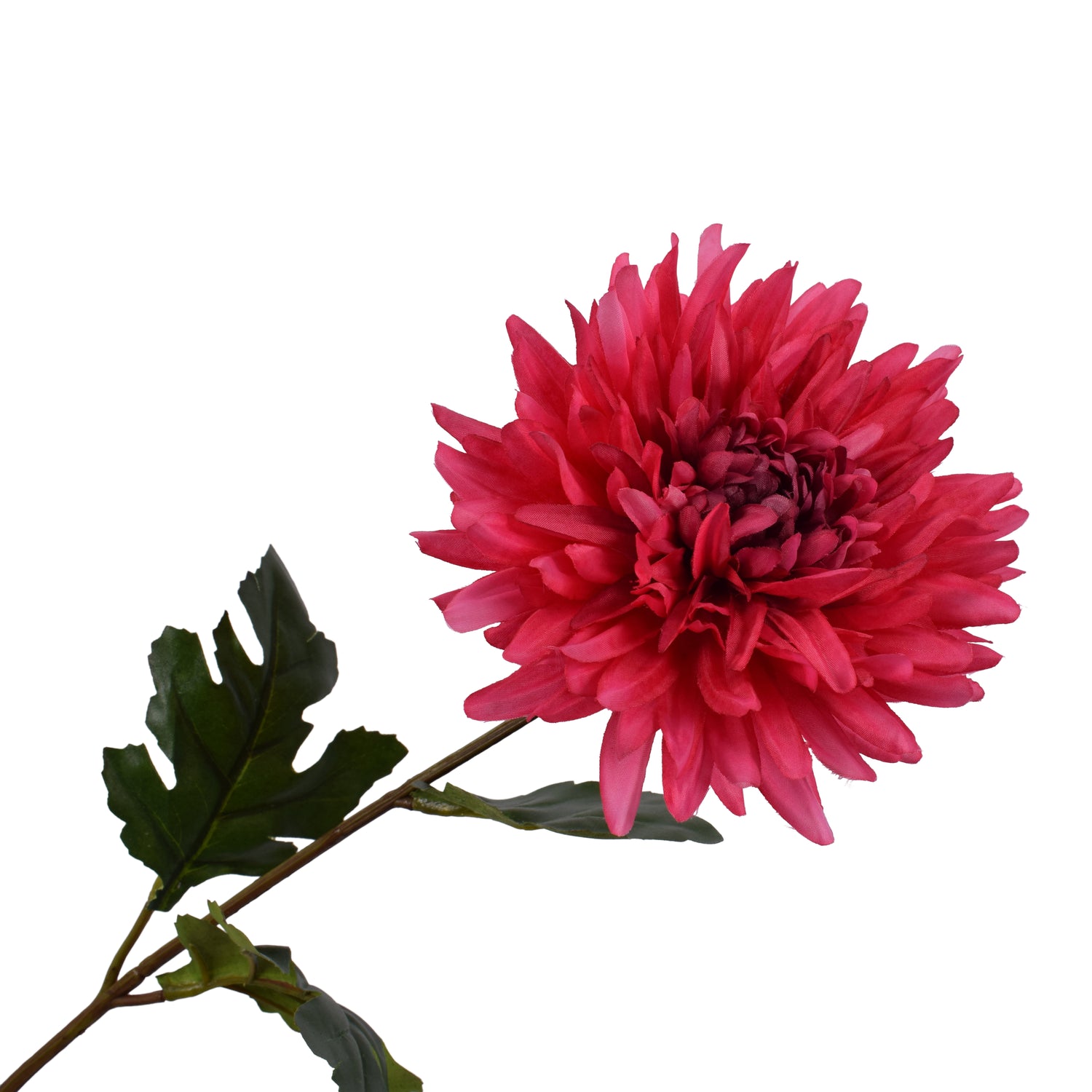 Silk-ka Kunstbloem-Zijden Bloem-Chrysant Zijde Rood-Roze 62 cm 2 stuks