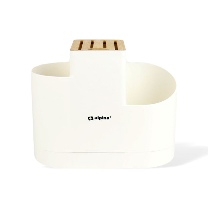 Alpina Keukengerei Houder Organizer Wit 500 g Lepelpot met Messenho...