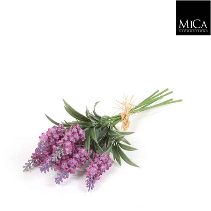 Mica Decorations bosje lavendel met 6 takjes maat in cm: 34 lila