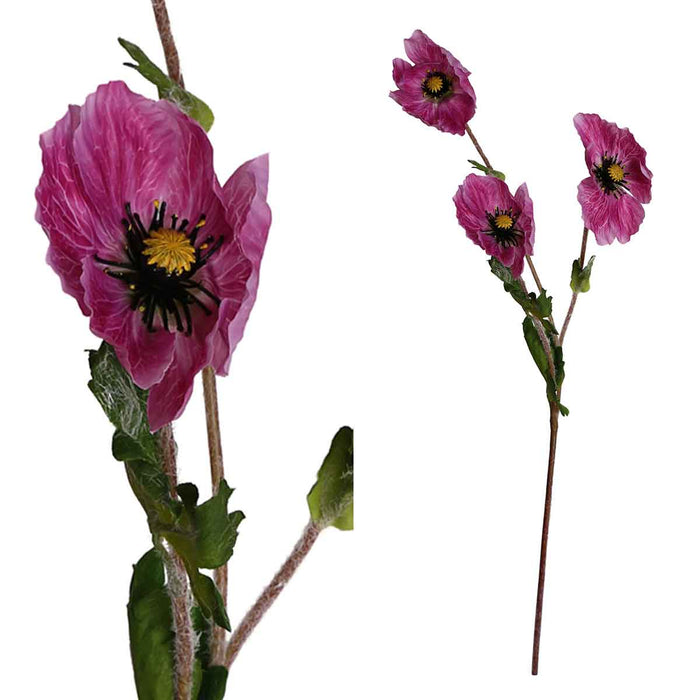 PTMD Garden Bloem Anemone Kunsttak - 35,5 x 11,5 x 68,5 cm - Roze