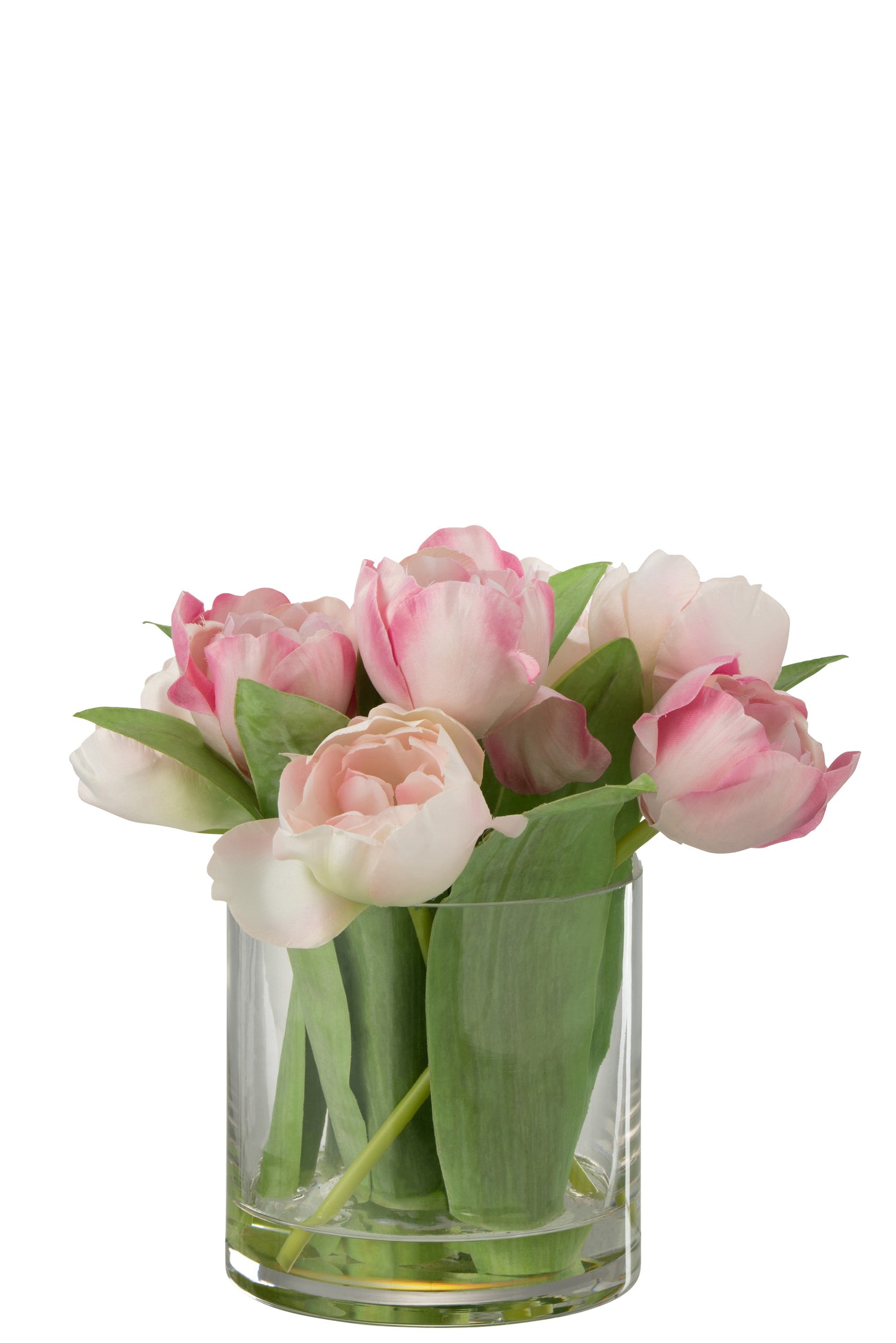 J-Line Tulpen in Vaas Groen Roze Small