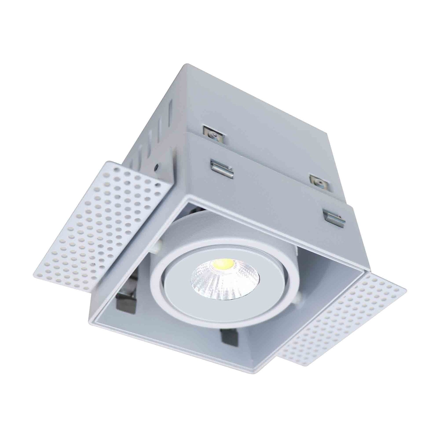 Artdelight Inbouwspot Vierkant Wit Trimless GU10 Incl. Stucrand