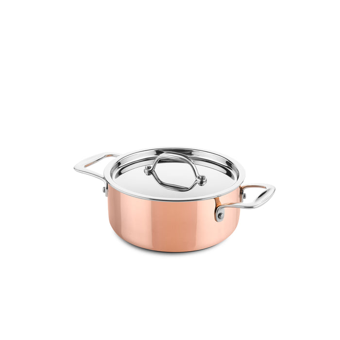 DUCQ lage kookpan koper Ø18cm (ook inductie)