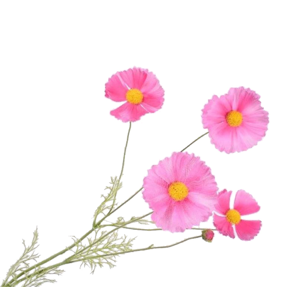 Silk-ka Kunstbloem-Zijden Bloem-Margriet Cosmos Zijde Roze 92 cm