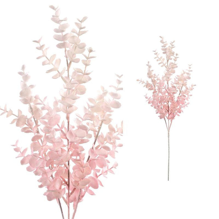 PTMD Leaves Plant Eucalyptus Kunsttak - 38 x 21 x 67 cm - Roze