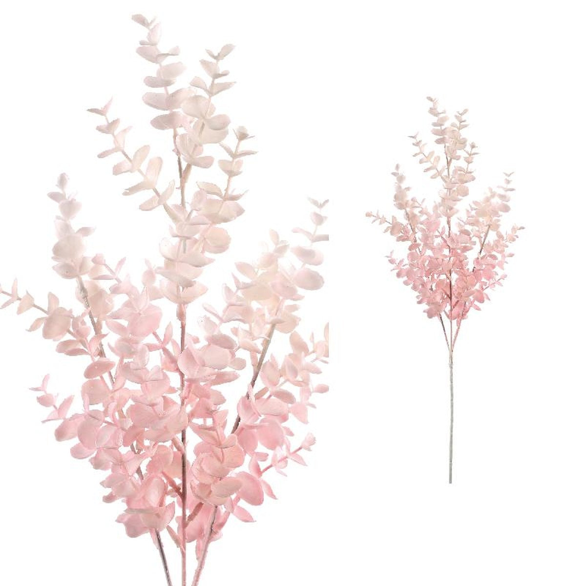 PTMD Leaves Plant Eucalyptus Kunsttak - 38 x 21 x 67 cm - Roze