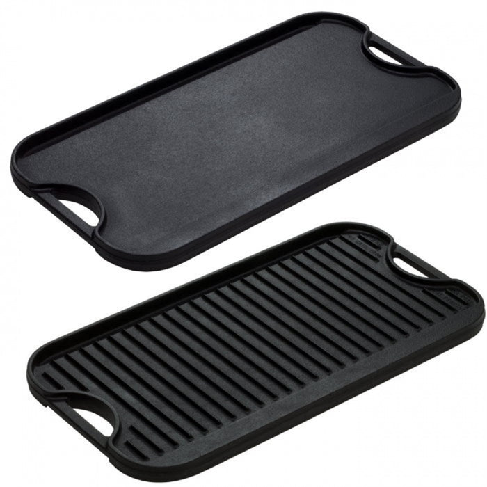 Lodge reversible bak- en grillplaat dubbelzijdig lpgi3, 51x27cm