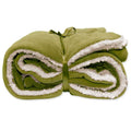 D- Unique Living - Lars Coral Fleece|suede Plaid 150x200cm Moss Green