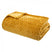 Flanellen fleece plaid Cubic - Oker Geel – XL 180 x 230 cm