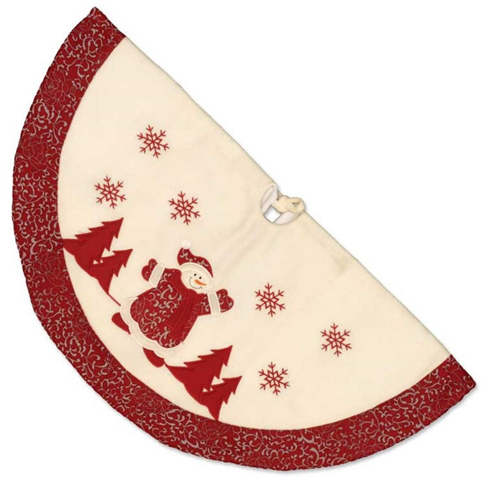 D- Unique Living - Treeskirt Riga D90 cm snowman - Kerstboomkleed