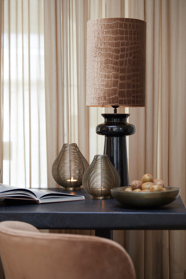 Light & Living - Lampenkap PRAYA - Ø30x42cm - Bruin