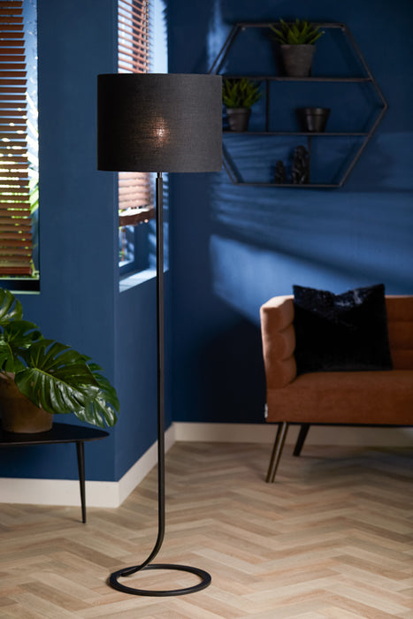 Light & Living Cilinder lampenkap Livigno - Zwart - Ø40x30cm