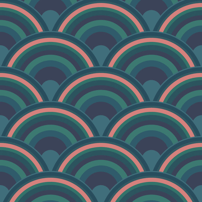 Envy vliesbehang Curve Surf blauw 10mx52 cm