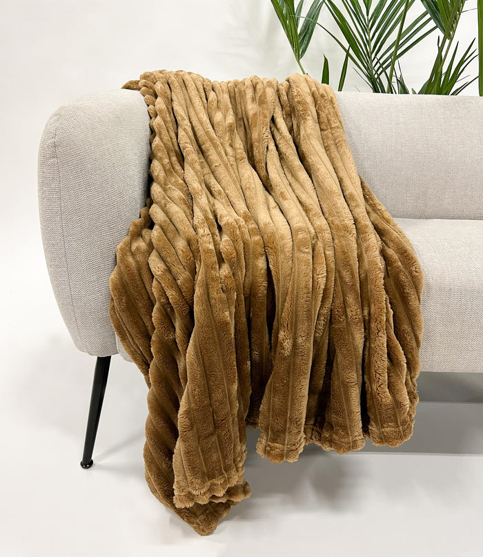 Dutch Decor plaid RICKY - 150x200 cm Tobacco Brown