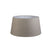 QAZQA Linnen lampenkap grijs rond schuin 55|45|28