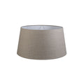 QAZQA Linnen lampenkap grijs rond schuin 55|45|28